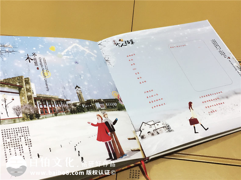 畢業(yè)同學(xué)錄設(shè)計(jì)制作(以手繪或?qū)嵟牡膶W(xué)校圖片為背景),可手寫(xiě)填信息