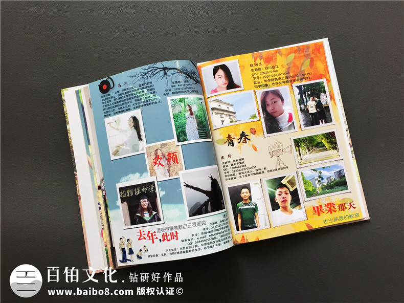大學(xué)畢業(yè)校園紀(jì)念冊-記錄大學(xué)四年成長的同學(xué)錄相冊設(shè)計-留念影集