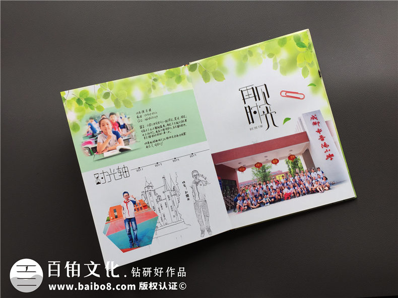 六年級(jí)畢業(yè)相冊(cè)制作-小學(xué)同學(xué)錄定制（童年時(shí)光機(jī)主題）-老師寄語
