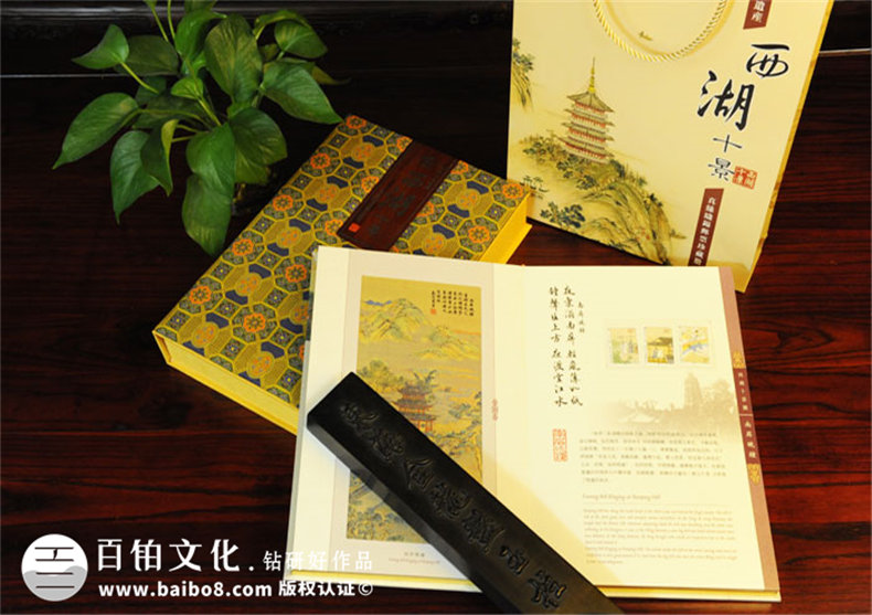 西湖十景中式復(fù)古卡書(shū)裝訂設(shè)計(jì)-成都卡書(shū)制作