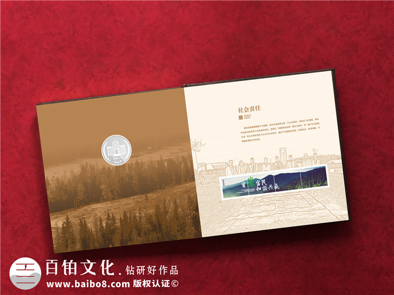國企單位定做高檔紀(jì)念郵冊-政府機(jī)關(guān)集郵冊制作及精美包裝盒印刷