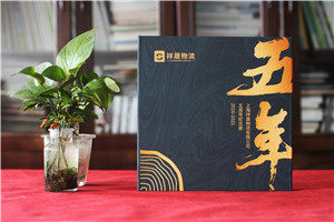 物流公司成立5周年紀(jì)念畫冊-員工周年相冊制作紙質(zhì)