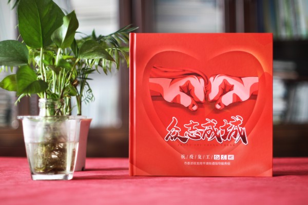 抗疫故事專(zhuān)題回憶錄畫(huà)冊(cè)-設(shè)計(jì)記錄街道辦抗疫復(fù)工歷史的專(zhuān)輯宣傳冊(cè)