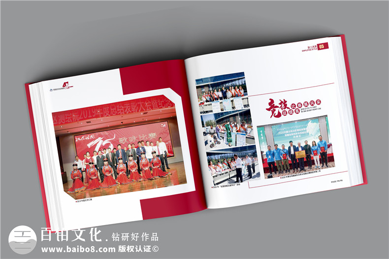 單位40周年紀(jì)念冊-測繪院企業(yè)40周年慶畫冊設(shè)計怎么做