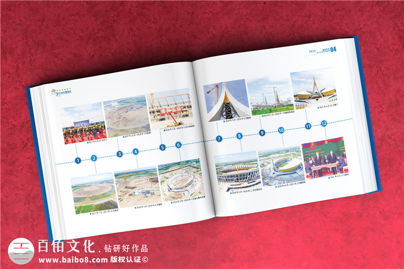 重大工程項目成果紀念畫冊-援建體育場工程完工影像圖冊怎么編寫