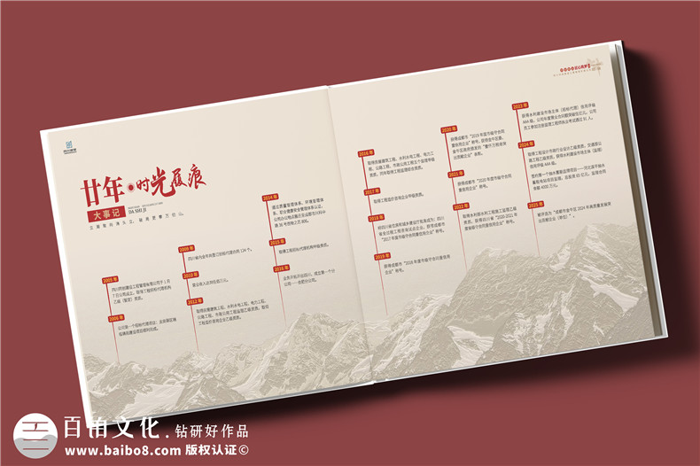 建筑行業(yè)公司成立20周年紀(jì)念冊-工程公司周年慶畫冊