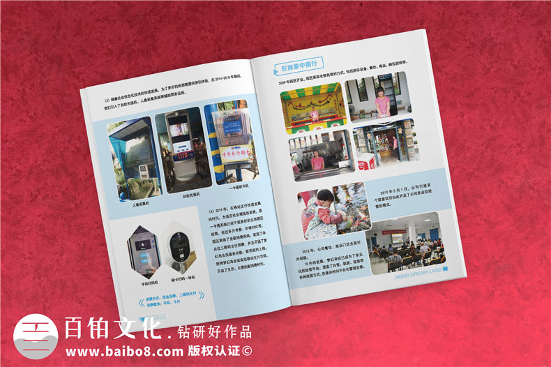 企業(yè)成立十周年文化畫冊設計-園區(qū)10年成長紀念相冊式宣傳冊策劃