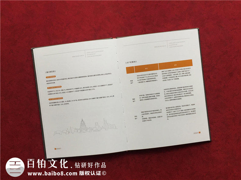基金管理公司業(yè)績(jī)資料匯報(bào)畫冊(cè)-精裝資產(chǎn)配置報(bào)告圖冊(cè)怎么做