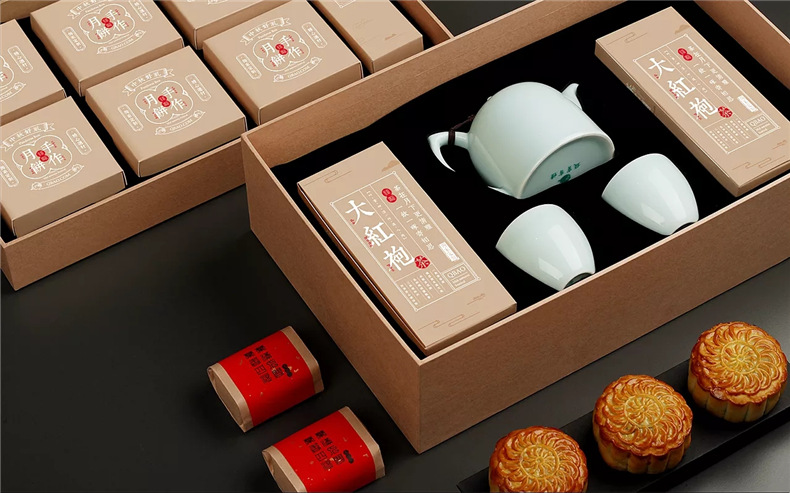 一套茶葉商務禮品定制設(shè)計 成都茶葉禮品盒包裝設(shè)計案例