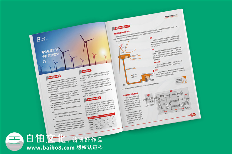 風力發(fā)電機組電涌防護方案宣傳冊-雷電電磁脈沖防護公司畫冊設計