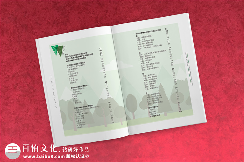景區(qū)宣傳畫冊內(nèi)頁版式設(shè)計-旅游景點森林自然資源教育手冊怎么做?